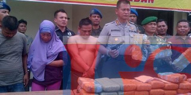 Polresta Medan Gagalkan 30 Kg Ganja dan Seorang Anggota TNI