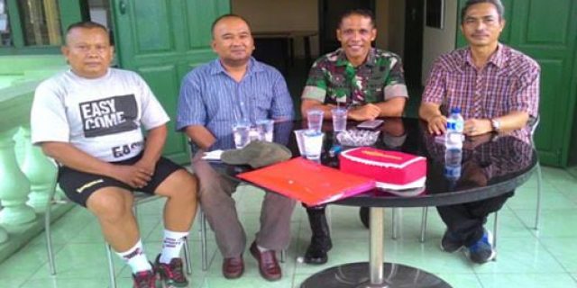 Pengurus Provsu Taekwondo Indonesia Silaturahmi ke Markas Batalyon Armed 2/105