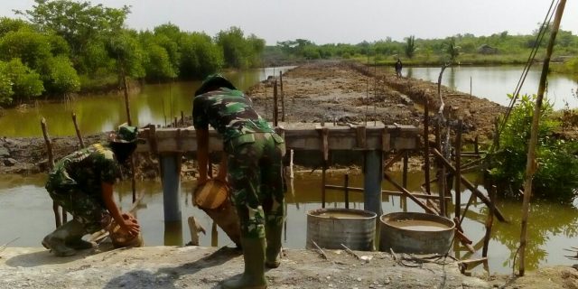 Pembuatan Jembatan 14 Meter Hampir Rampung