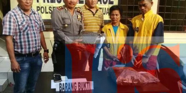 Polsek Percut Sei Tuan Ringkus 2 Orang Penjual Ganja