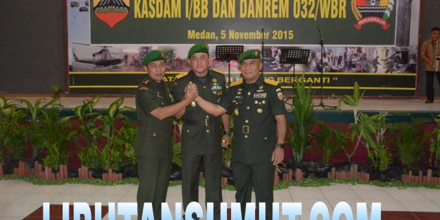 Pangdam l/BB Pimpin Sertijab Kepala Staf dan Komandan Korem 032/WBR